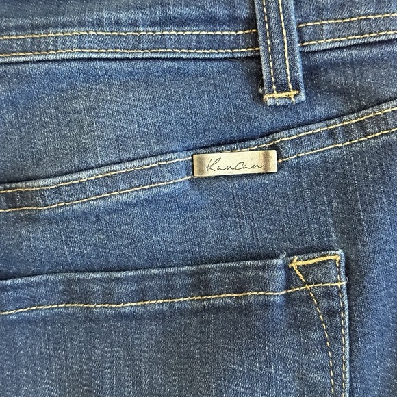 KANCAN Dark-Wash Mid-Rise Button-Fly Distressed Denim Jeans Women's 11/29 - Picture 14 of 14